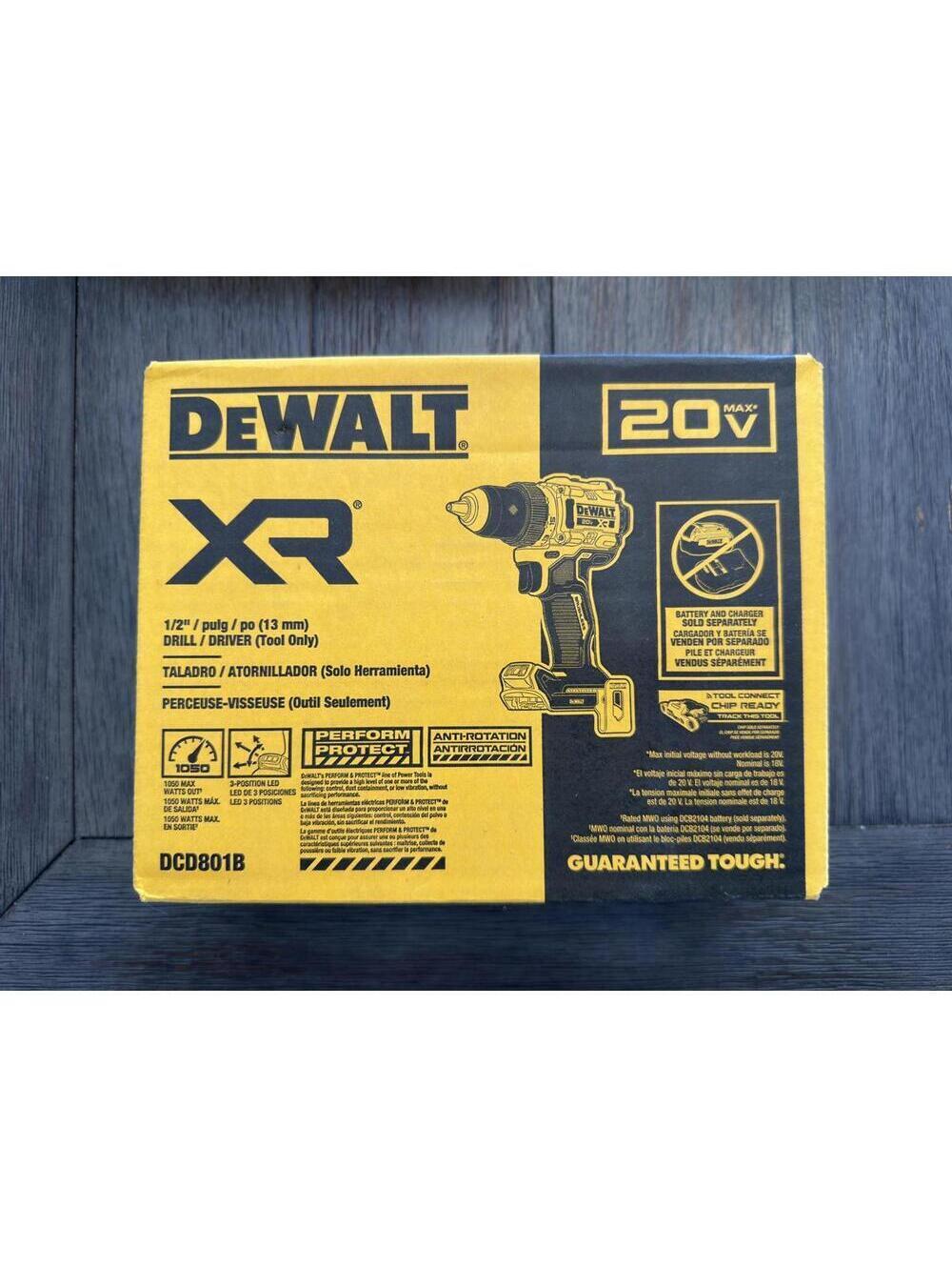 DeWalt XR 20V Max Cordless Drill/Driver DCD801B